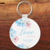 Hydrangeas Pastel Bloom Schlüsselanhänger (Vorderseite)