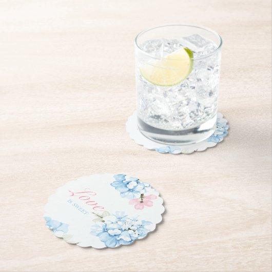 Hydrangeas Pastel Bloom Untersetzer (Vor Ort)