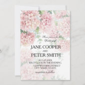 Hydrangeas pastel pink colours. Wedding Invitation Einladung (Vorderseite)