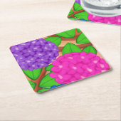 Hydrangeas Rechteckiger Pappuntersetzer (angewinkelt)