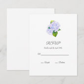Hydrangeas RSVP Karte (Vorne/Hinten)