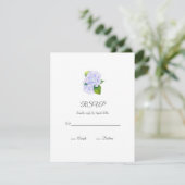 Hydrangeas RSVP Karte (Stehend Vorderseite)