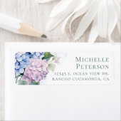 Hydrangeas-Rücksendeadressen-Aufkleber des 90. Geb (Insitu)