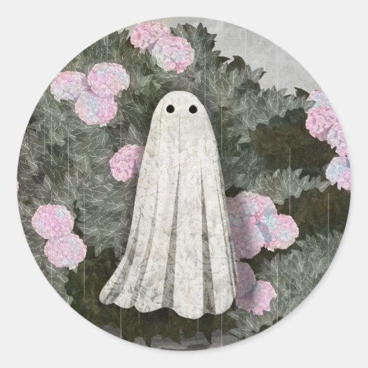 Hydrangeas Runder Aufkleber (Vorderseite)