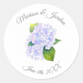 Hydrangeas Runder Aufkleber (Vorderseite)