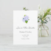Hydrangeas Save The Date (Stehend Vorderseite)