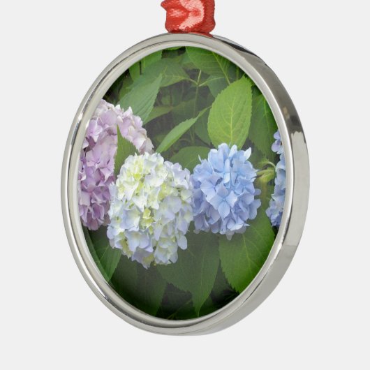 Hydrangeas Silbernes Ornament (Links)