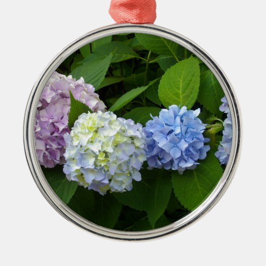 Hydrangeas Silbernes Ornament (Vorne)