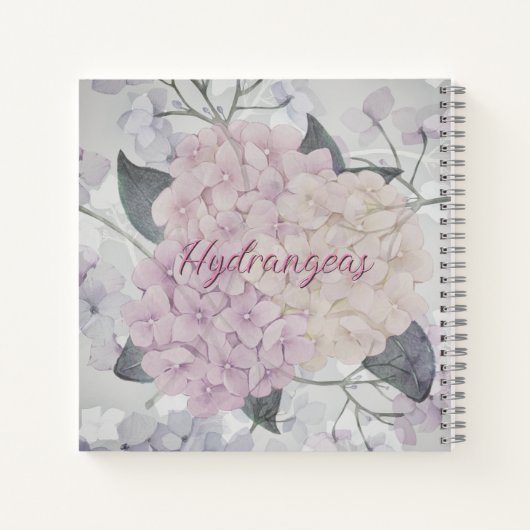 Hydrangeas SpiralNotebook Notizblock (Rückseite)