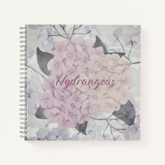 Hydrangeas SpiralNotebook Notizblock (Vorderseite)