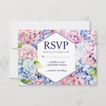 Hydrangeas Spring Flowers RSVP Cards