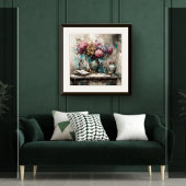 Hydrangeas Still Life - Print Poster