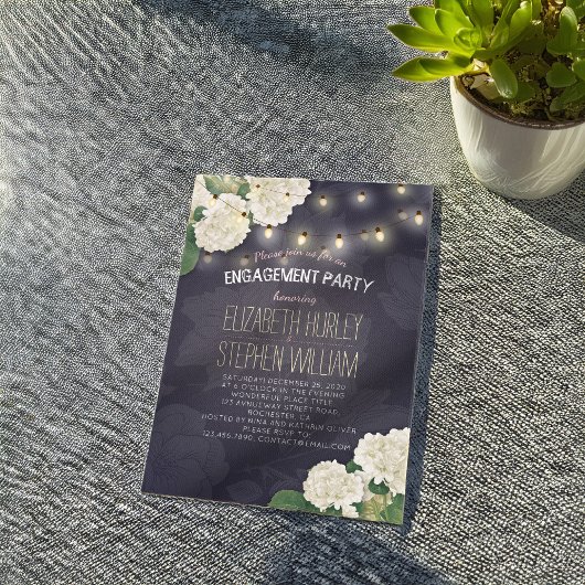 Hydrangeas String Lights von Wedding Party Einladung