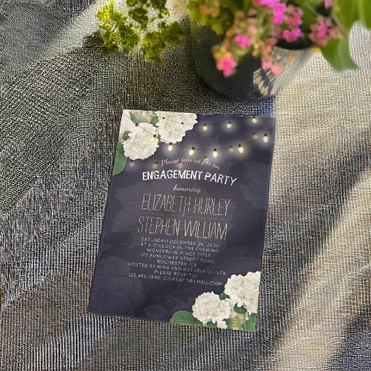 Hydrangeas String Lights von Wedding Party Einladung