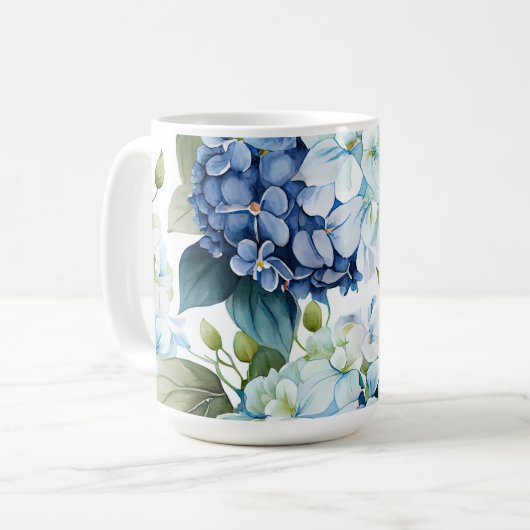 Hydrangeas-Tasse Kaffeetasse (Vorderseite Links)