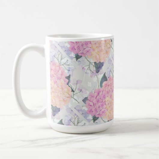 Hydrangeas-Tasse Kaffeetasse (Links)
