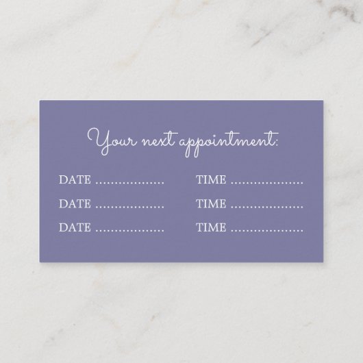 Hydrangeas Terminkarte (Rückseite)