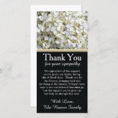 Hydrangeas-Trauerfall-Beileid danken Ihnen zu Dankeskarte (Vorne/Hinten)