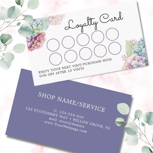 Hydrangeas Treuekarte