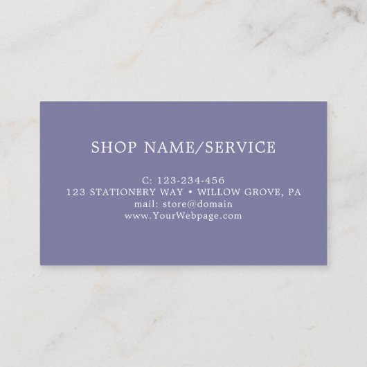 Hydrangeas Treuekarte (Rückseite)