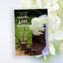 Hydrangeas und Boots Letzter Rodeo-Junggeselinnen- Einladung