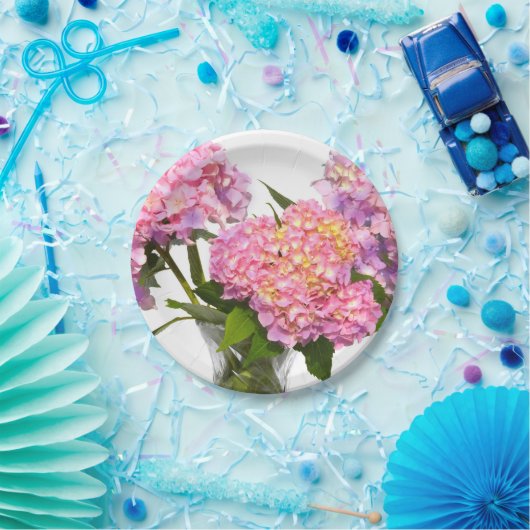 Hydrangeas und Kristalle Pappteller (Party)