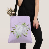 Hydrangeas und Lilacs im Wasserfarbenstil Tasche (Von Nahem)