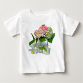 Hydrangeas und Mason jar Baby T-shirt (Vorderseite)