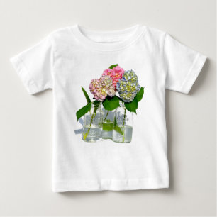 Hydrangeas und Mason jar Baby T-shirt
