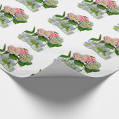 Hydrangeas und Mason jar Geschenkpapier (Ecke)