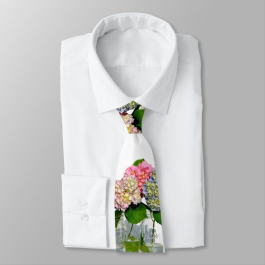 Hydrangeas und Mason jar Krawatte (Gebunden)