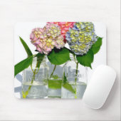 Hydrangeas und Mason jar Mousepad (Mit Mouse)