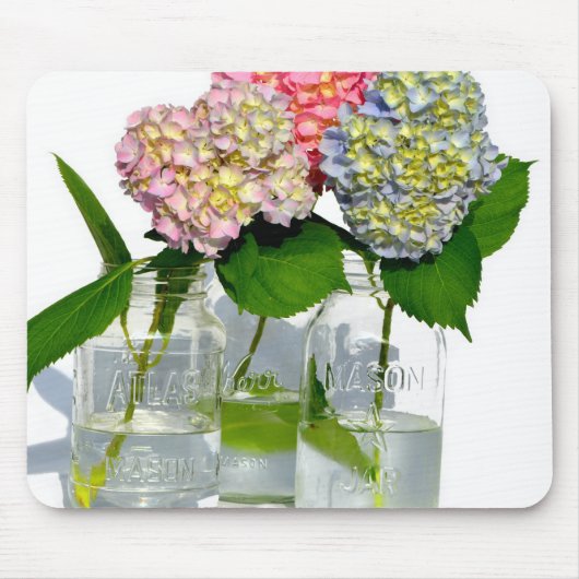 Hydrangeas und Mason jar Mousepad (Vorne)