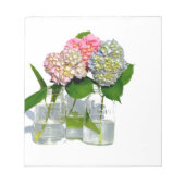 Hydrangeas und Mason jar Notizblock (Vorderseite)