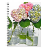 Hydrangeas und Mason jar Notizblock (Vorderseite)