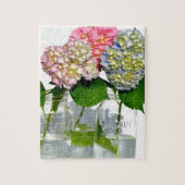 Hydrangeas und Mason jar Puzzle (Vertikal)