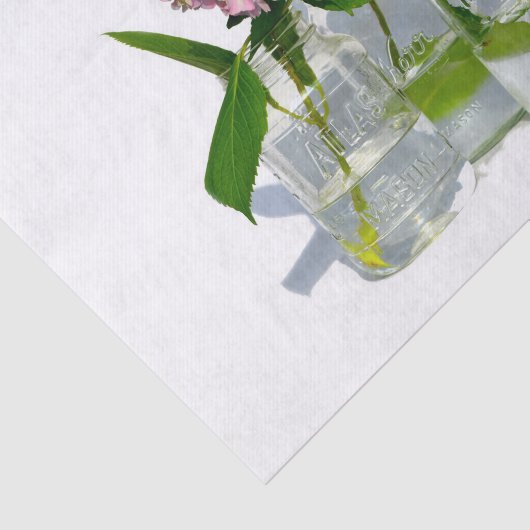 Hydrangeas und Mason jar Seidenpapier (Ausschnitt)
