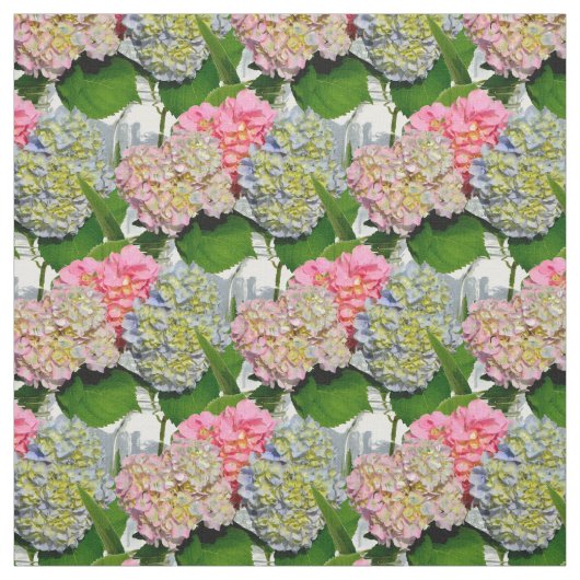 Hydrangeas und Mason jar Stoff (Muster)