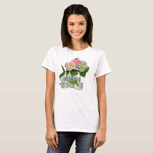 Hydrangeas und Mason jar T-Shirt (Vorne ganz)