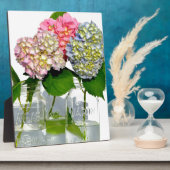 Hydrangeas und Maurerkirsche Fotoplatte (Seite)