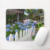 Hydrangeas und Picket Fence - Martha's Vineyard Mousepad (Mit Mouse)