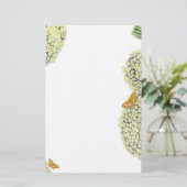 Hydrangeas und Schmetterlinge Briefpapier (Stehend Vorderseite)