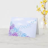 Hydrangeas und Schmetterlinge Grußkarte Karte (Gelbe Blume)