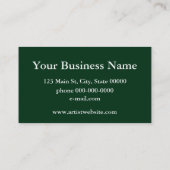 Hydrangeas Visitenkarte (Rückseite)