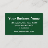 Hydrangeas Visitenkarte (Rückseite)