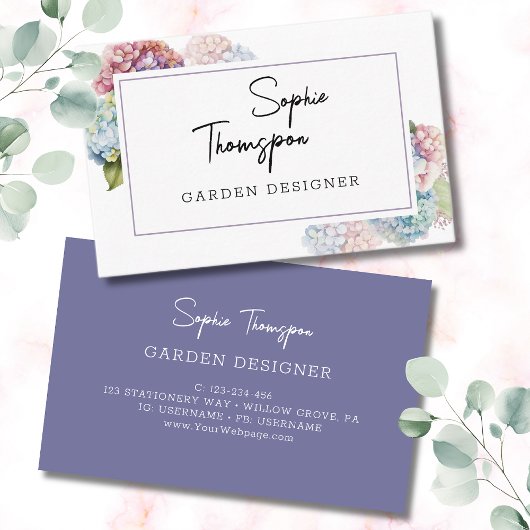 Hydrangeas Visitenkarte