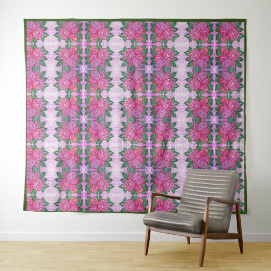 Hydrangeas Wandteppich (Beispiel (Horizontal))