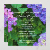 Hydrangeas Wasserfarbe Bridal Dusche Einladung (Vorne/Hinten)