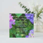 Hydrangeas Wasserfarbe Bridal Dusche Einladung (Stehend Vorderseite)