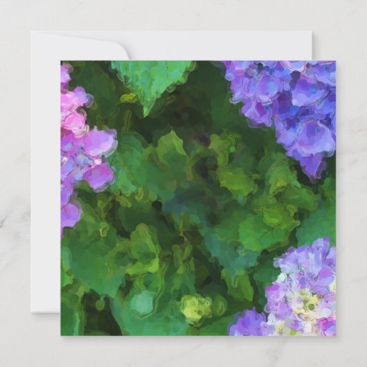 Hydrangeas Wasserfarbe Bridal Dusche Einladung (Rückseite)